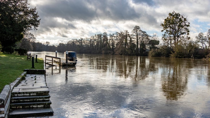 Boating at Cliveden in the winter